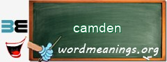 WordMeaning blackboard for camden